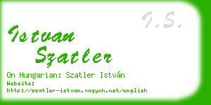 istvan szatler business card
